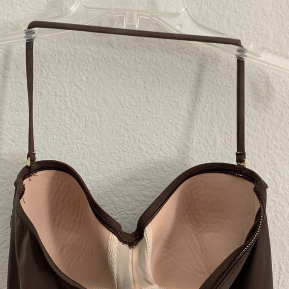 La Blanca by Rod Beattie Brown One Piece Bathing Suit size 8 Flattering - Picture 6 of 11